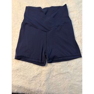 Aerie OFFLINE High Rise Crossover Navy Blue Athletic Shorts Size M